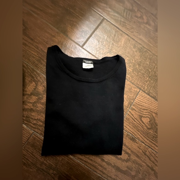 CHANEL Black Short Sleeve Tee - Picture 1 of 4